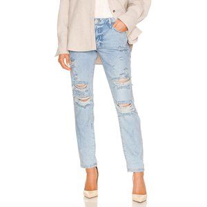Frame Le Garcon Mid Rise Ripped Boyfriend Jeans in Natoma 23